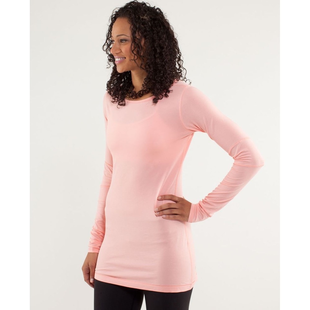 Lululemon Devotion Long Sleeve Tee Bleached Coral Size 2 - Picture 6 of 11